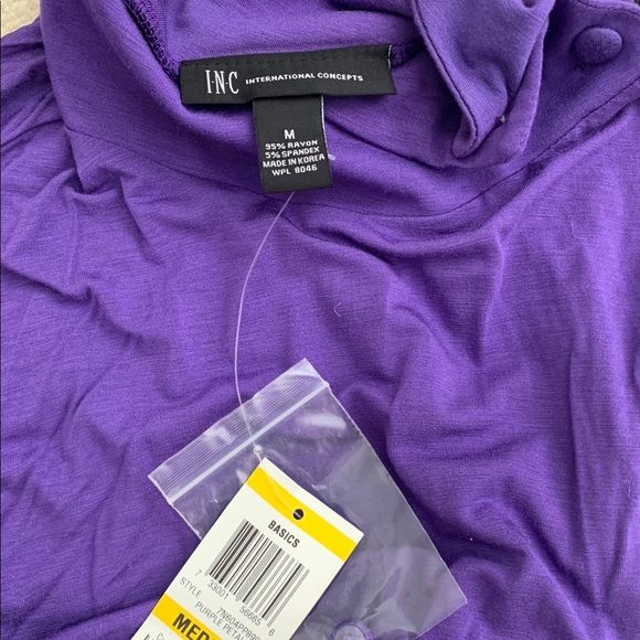 INC NWT Purple Turtleneck - Picture 7 of 8